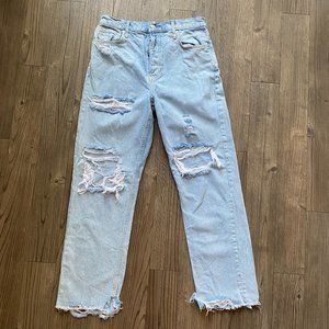 NWOT Free People Distressed Light Wash Jeans